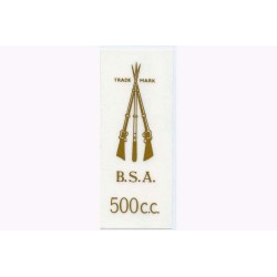 Transfer BSA 500, Matrícula Trasera Oro