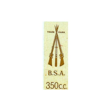 Transfer BSA 350, Matrícula Trasera Oro