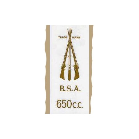 Transfer BSA 650, Matrícula Trasera Oro
