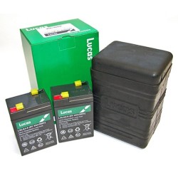 Conjunto Caja de Caucho + 2 Baterías selladas 6V o 12V Original Lucas