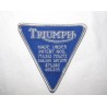 Parche Triumph Patente Azul