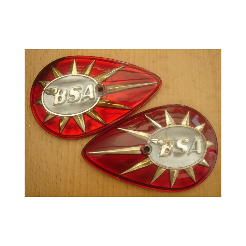 Emblemas Deposito BSA Ovalado (Rojo-Dorado) 1958 -67
