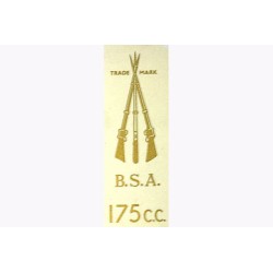 Transfer BSA 175, Matrícula Trasera Oro